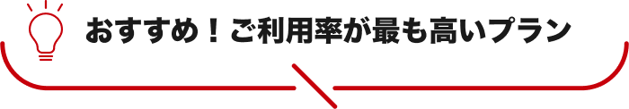 おすすめ!ご利用率が最も高いプラン
